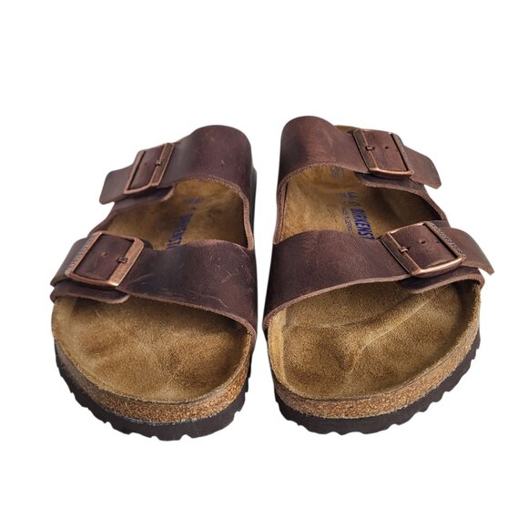 Birkenstock Arizona Soft Footbed Sandals in Brown Men's Size 44 EU 11-11.5 US - Picture 5 of 11